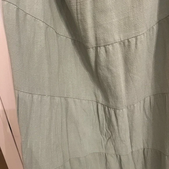 Peppermayo Sage Green Tiered A-Line Skirt - Picture 6 of 6